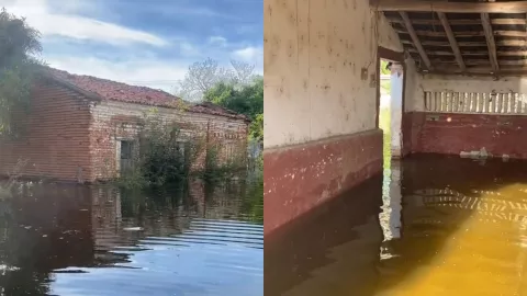Pueblo Santa María, ahora convertido en presa