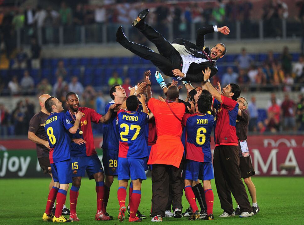 Guardiola ganó el histórico sextete con el Barcelona