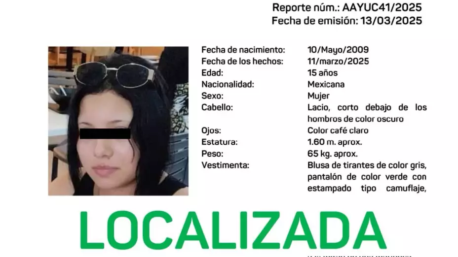 Alerta Amber_ Así fue como localizaron a una menor de edad en Yucatán
