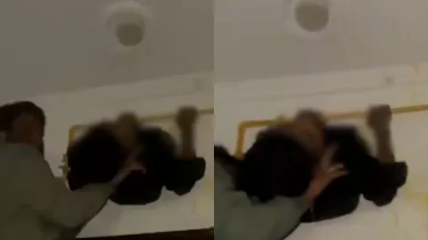 VIDEO ¡IMÁGENES SENSIBLES! Hombre queda atorado en el ducto de ventilación al intentar escapar en India