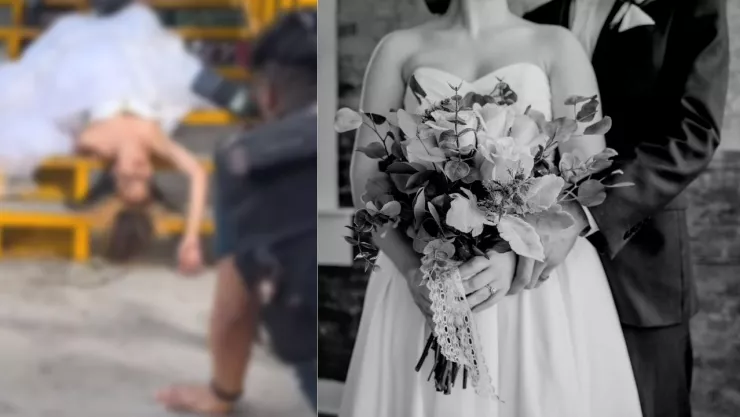 Novia en sesión de fotos