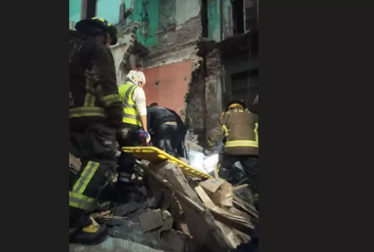 Derrumbe en vecindad de Ciudad de México