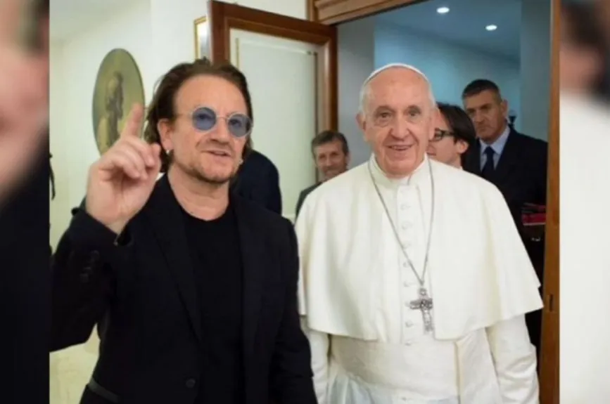famosos con el papa francisco