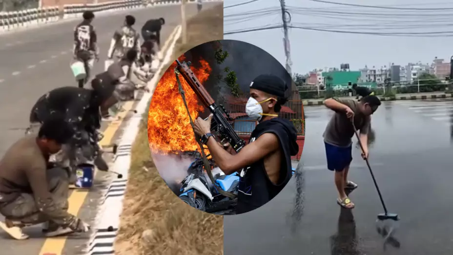 Manifestantes de la generación Z en Nepal pasan de los disturbios a la limpieza y reconstrucción de calles tras una semana violenta.