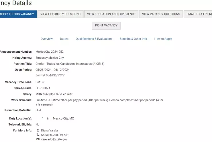 ¡Hay chamba! Embajada de EU abre vacante de 200 mil con secundaria ¿cómo aplicar?