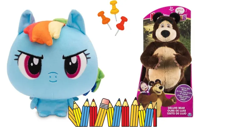 Juguetes y peluches de My Little Pony y Masha y el Oso