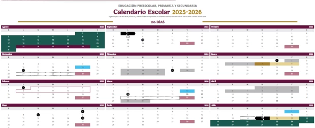 Calendario escolar 2025-2026 de la SEP