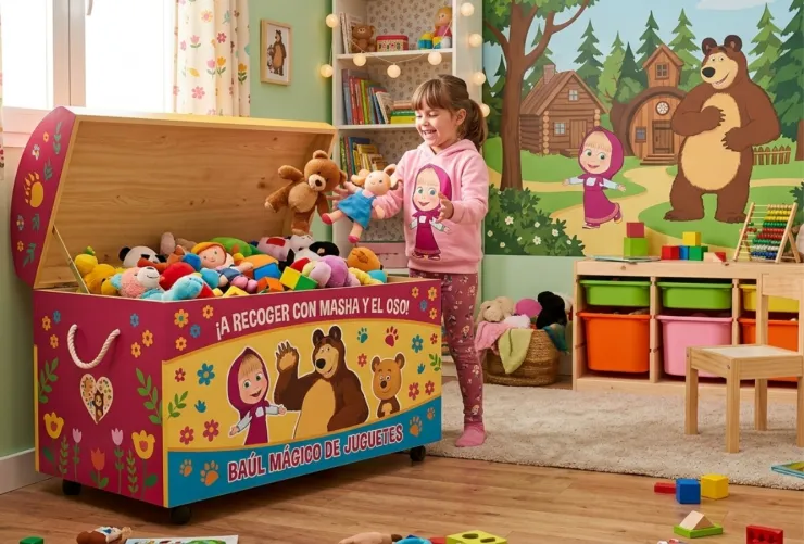 4 ideas de almacenamiento de Masha y el Oso para organizar juguetes con poco presupuesto