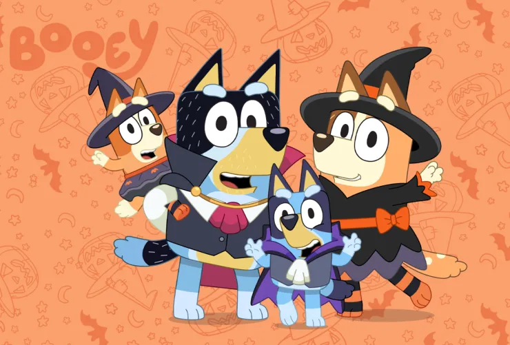 Fondo de pantalla de Bluey de Halloween 3