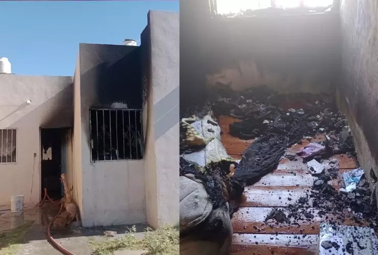 Torreón Incendio consume casa en Colonia Loma Real 2.jpg