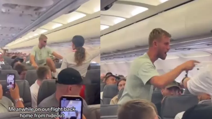 Pasajero en crisis intenta abrir puerta del avión en vuelo