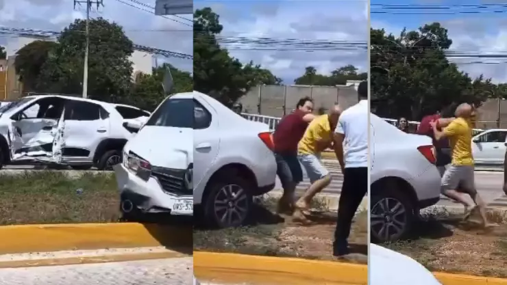 Reportan choque en Boulevard Colosio; los conductores se pelean tras accidente.jpg