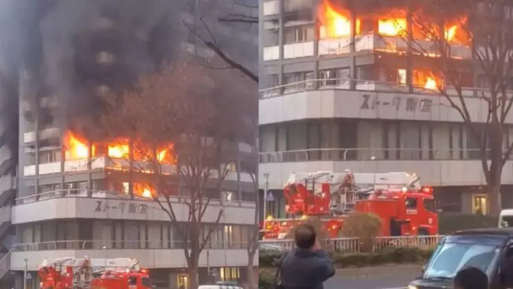 Incendio en edificio de Tokio