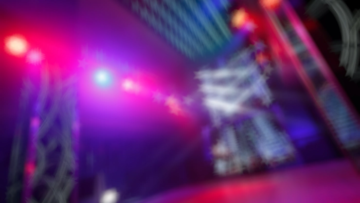 Bokeh background color disco