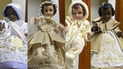 Niños Dios vestidos para el Día de la Candelaria