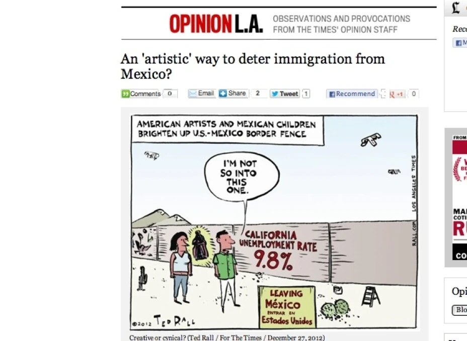 Cartón publicado en Los Angeles Times