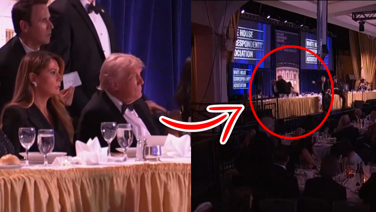 VIDEO_ ¡URGENTE! Sacan a Trump y su esposa de cena de corresponsales de la Casa Blanca; así fue su evacuación.webp