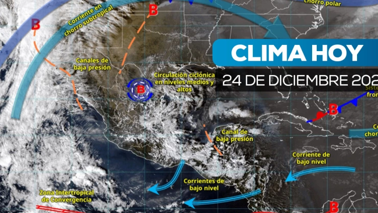 Lluvias fuertes y frío intenso durante madrugada del 24 de diciembre 2025; así el clima en México