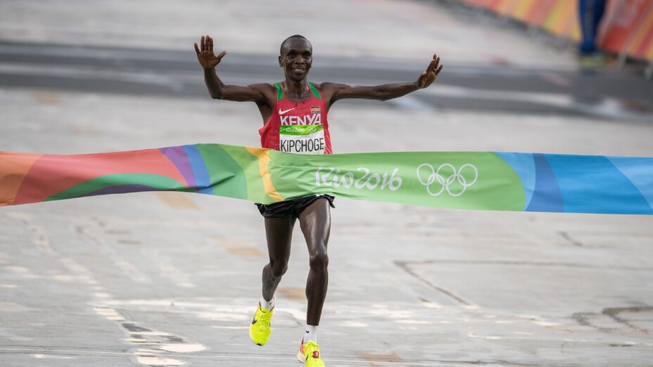 Eliud Kipchoge, el los Juegos Olímpicos de Río 2016