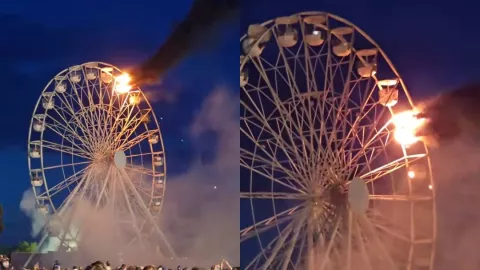 Se incendia juego mecánico durante un festival en Alemania