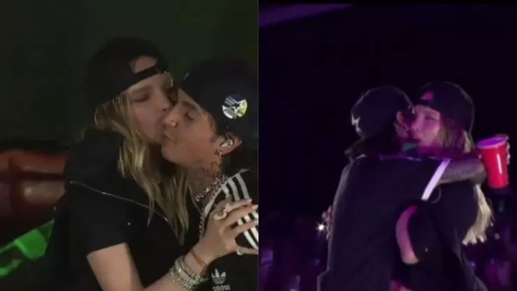 VIDEO | ¿Amor? Belinda le da un beso a Natanael Cano en PLENO CONCIERTO
