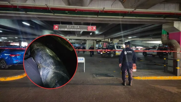 Encuentran cuerpo emplayado dentro de un auto en centro comercial de Coacalco