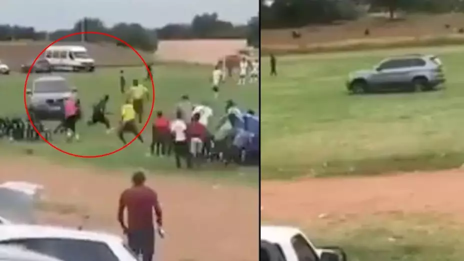 Video Aficionado intenta atropellar a árbitro en pleno partido