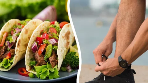 hombre sirve tacos hechos con su propia pierna amputada