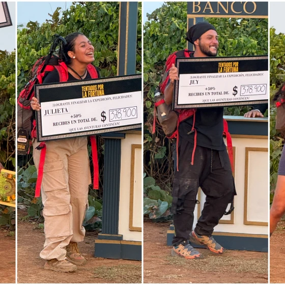 Tras cinco semanas de expedición en la selva, ocho de los 12 aventureros que iniciaron en Tentados por la fortuna 2025, lograron cruzar la meta llevándose un cheque por miles de pesos.