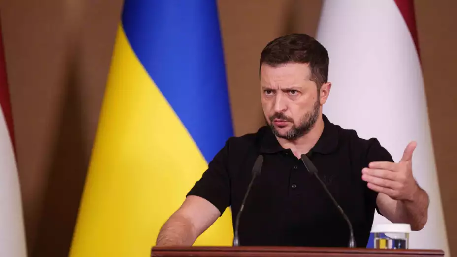 Volodymyr Zelenskyy, presidente de Ucrania en rueda de prensa.