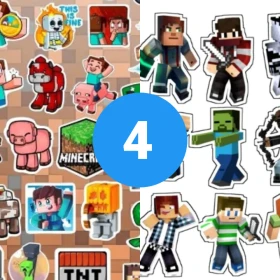 4 plantillas de stickers de Minecraft para imprimir y decorar tu laptop con tu videojuego favorito.png