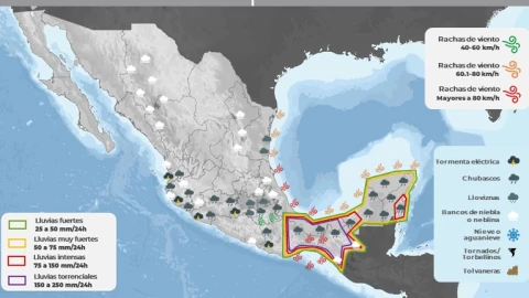 Clima en México 2 de noviembre de 2023