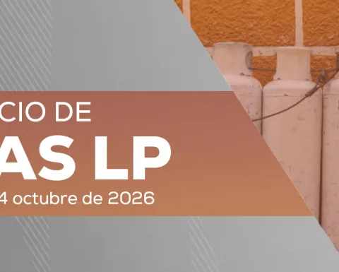 Precio del gas lp del 18 al 24 de octubre.