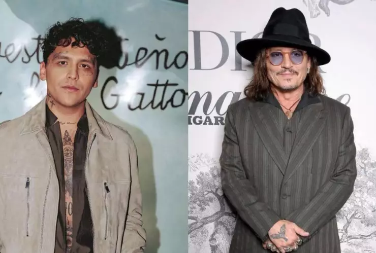 Christian Nodal y Johnny Depp