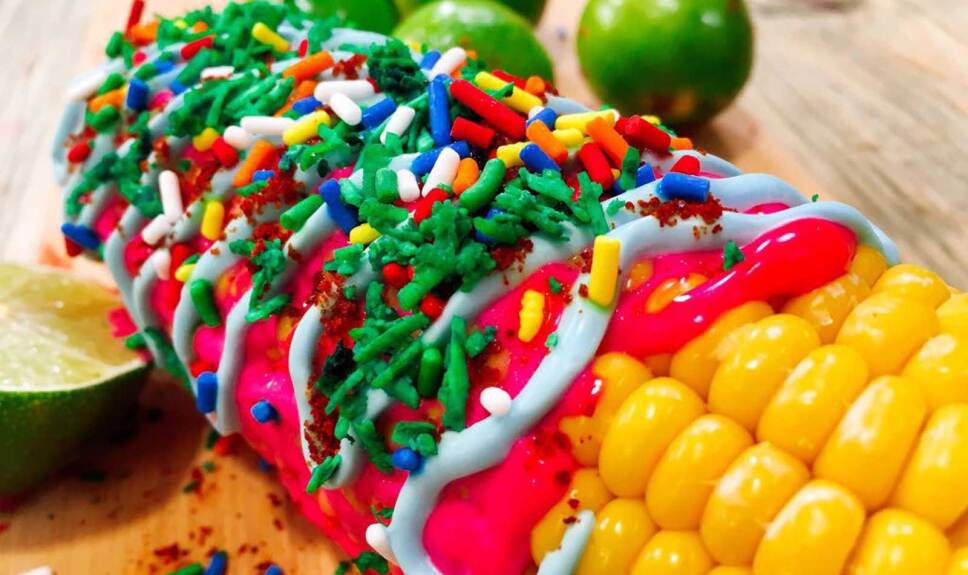 Receta Elote unicornio Cocineros Mexicanos