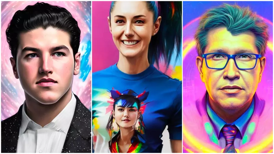 Sheinbaum y políticos comparten retratos de inteligencia artificial