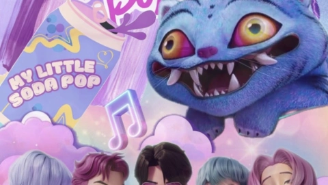 Fondo estilo soda pop Saja Boys