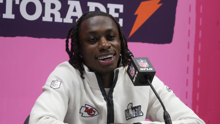 Xavier Worthy, receptor abierto de los Kansas City Chiefs.