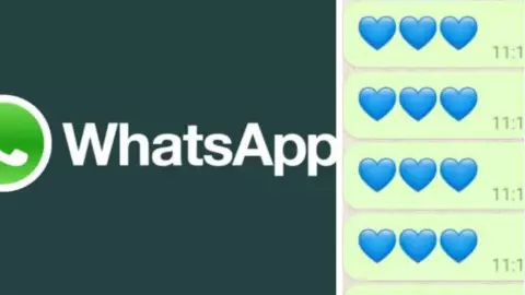 Emoji del corazón azul 