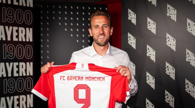 Harry Kane con la camiseta del Bayern Munich