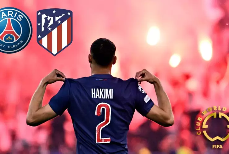 Hakimi en la final de la Champions League