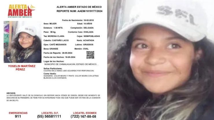Alerta Amber Yoselín Martínez Pérez Chimalhuacán Edomex