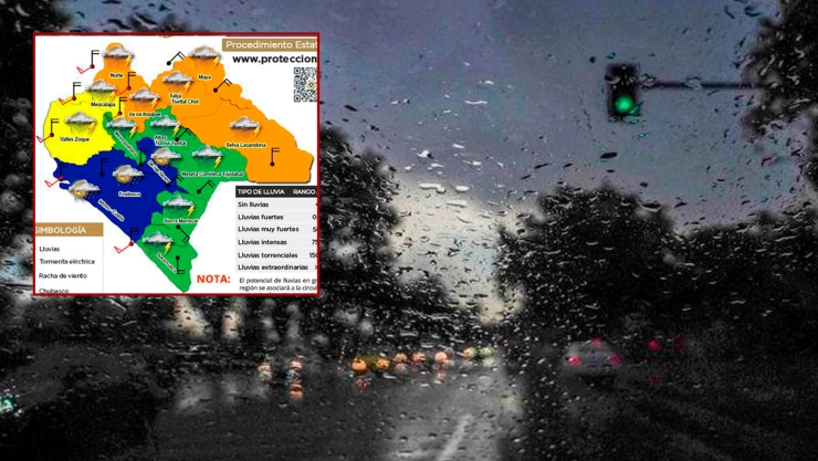 Municipios en Alerta Naranja por lluvias hoy 19 de octubre
