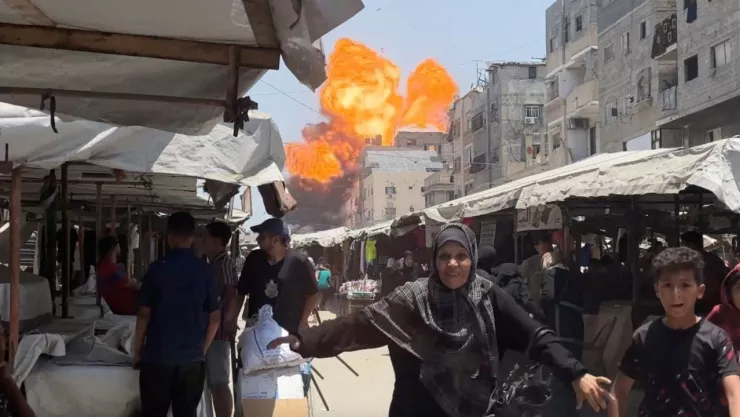 Fueg entre Israel y Hamás en Gaza.