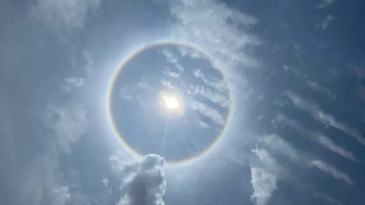 Halo solar en CDMX este 24 de mayo