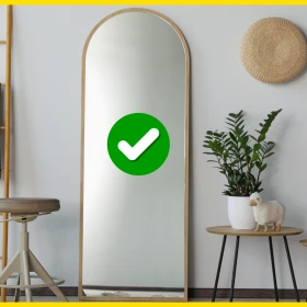 Decorar plantas y espejos