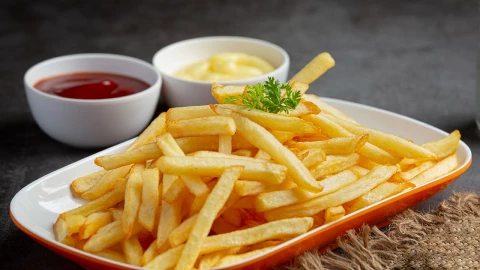 Papas fritas y la relación con ansiedad y depresión.