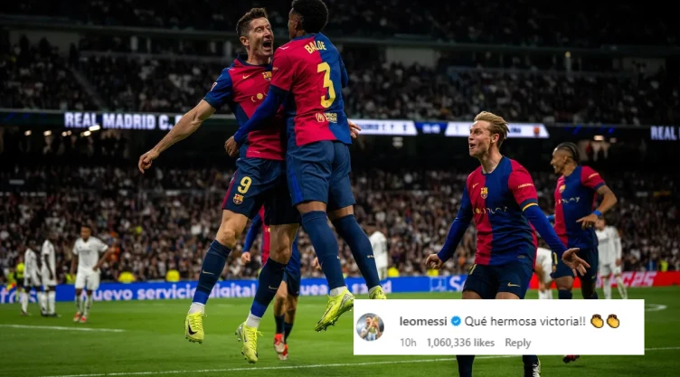 Lionel Messi felicitó al Barcelona tras golear al Real Madrid.jpg