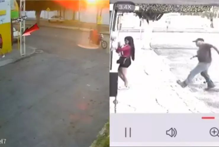 Captan momento en que un sujeto presuntamente muerde el glúteo de una mujer en Celaya