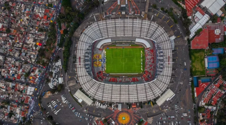 Imagen aérea del Estadio Azteca